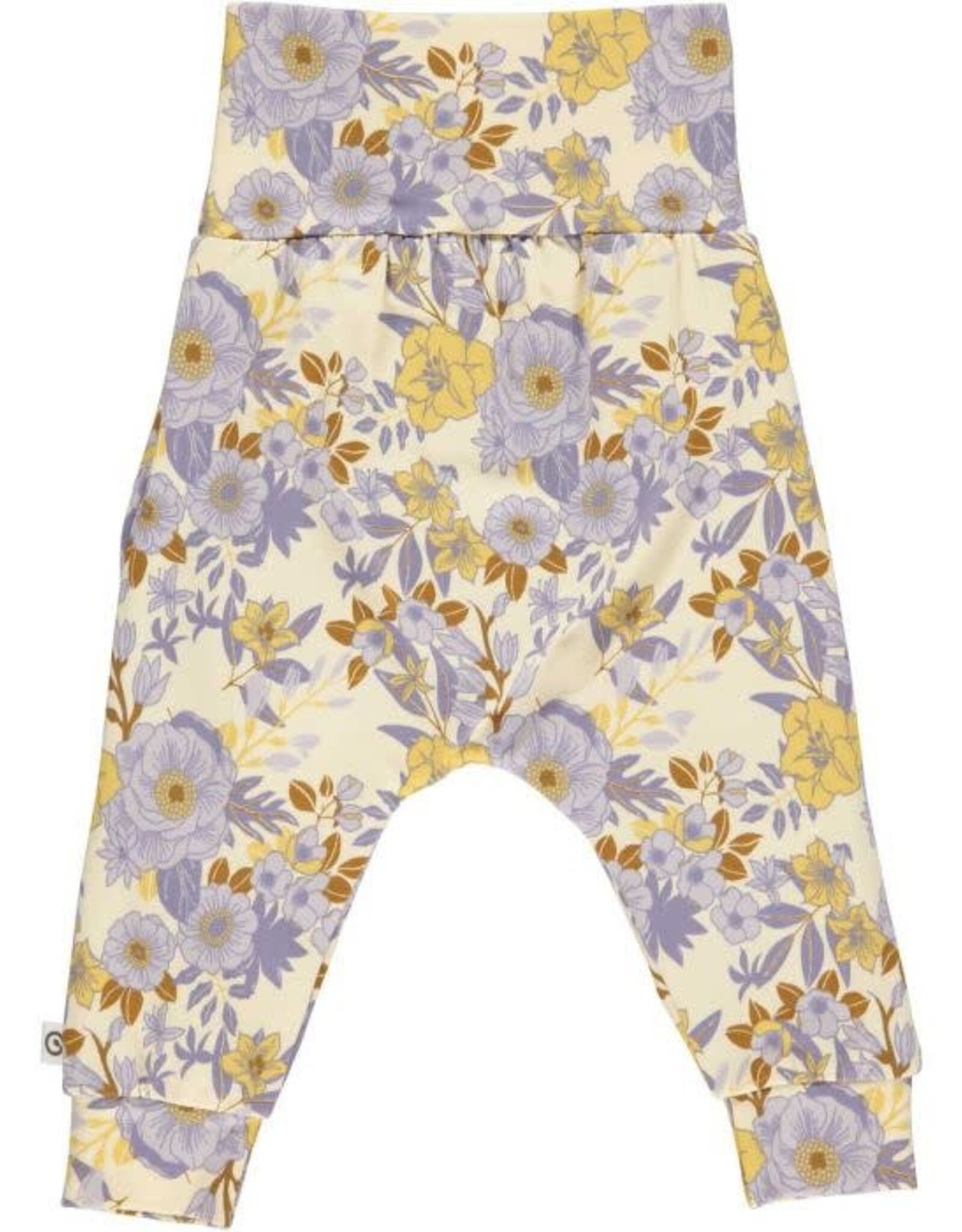 Green Cotton Cardamine Pants with Floral Print
