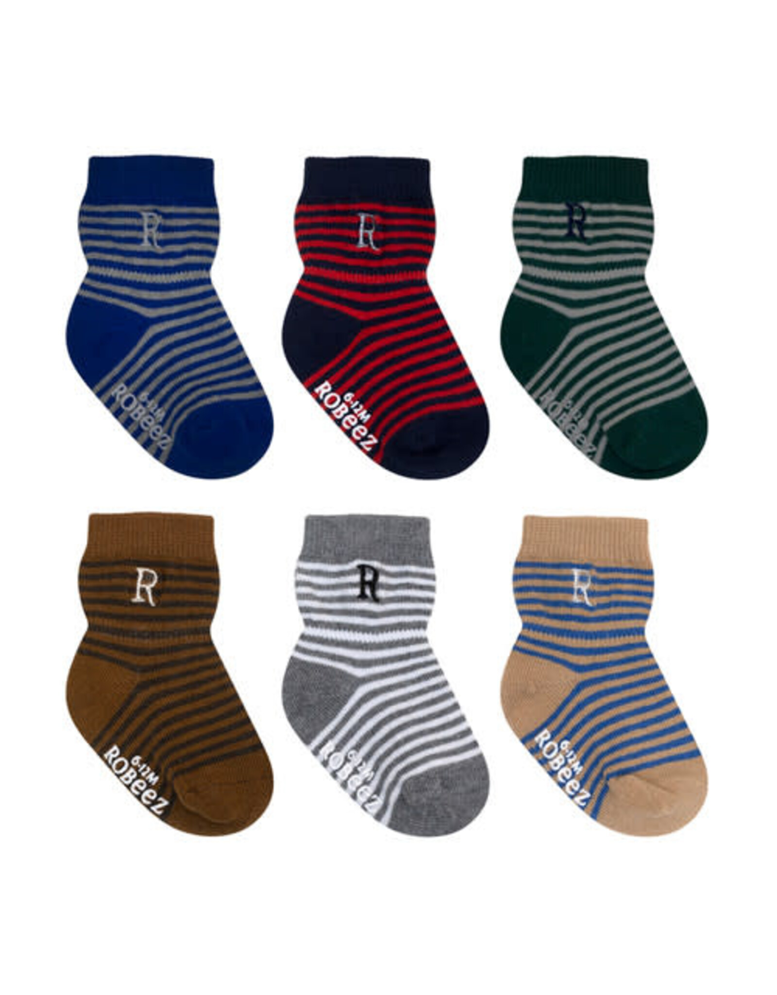 Robeez Striped Monograms Baby Socks