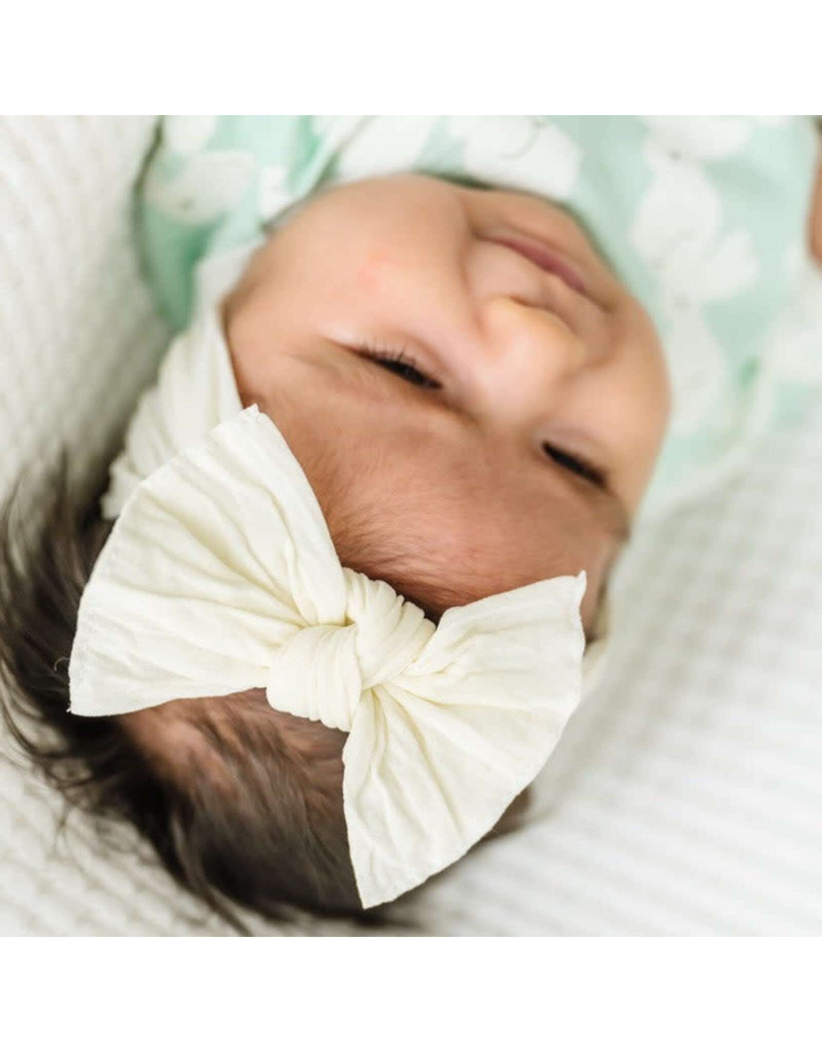 Baby Bling Bows Knot Headband: Ivory