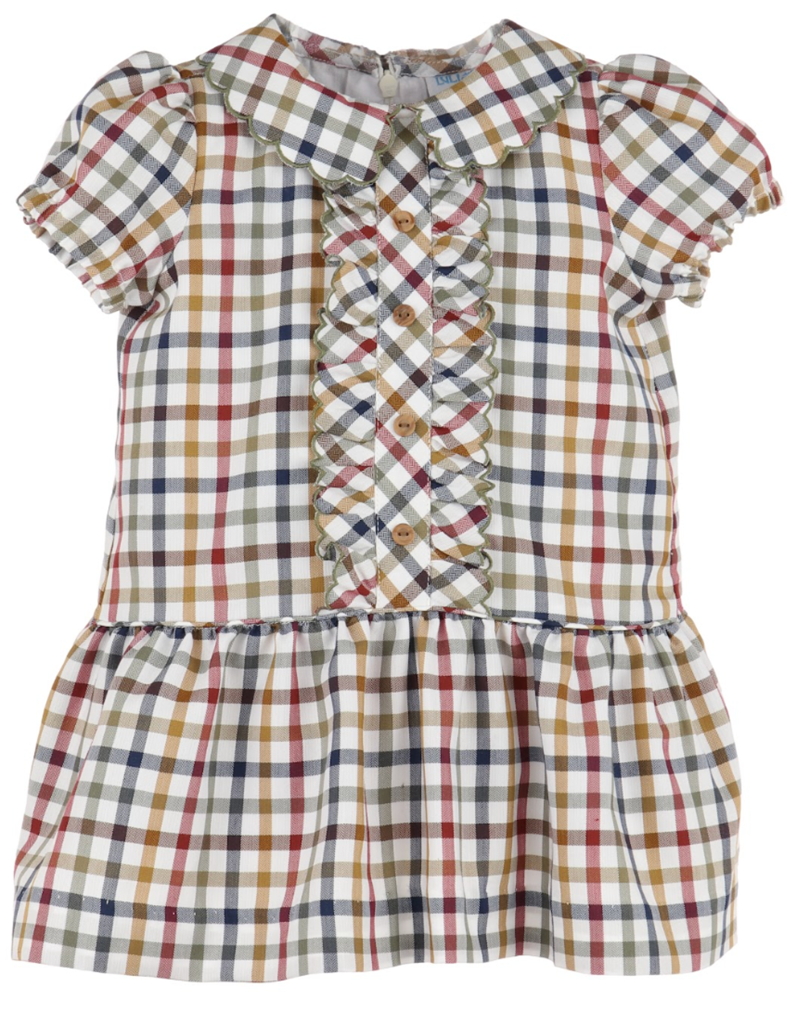 Casero Check Feston Dress