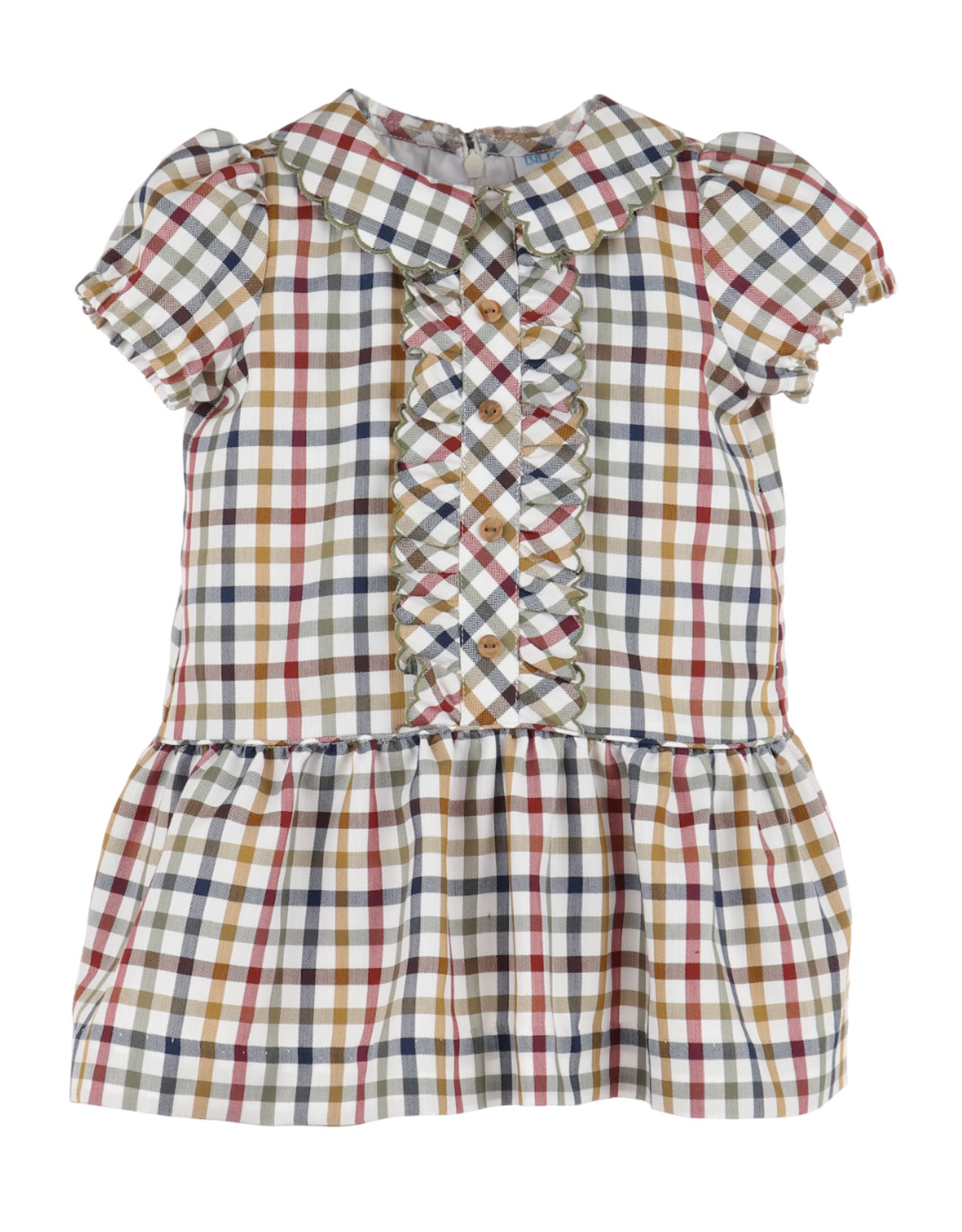 Casero Check Feston Dress