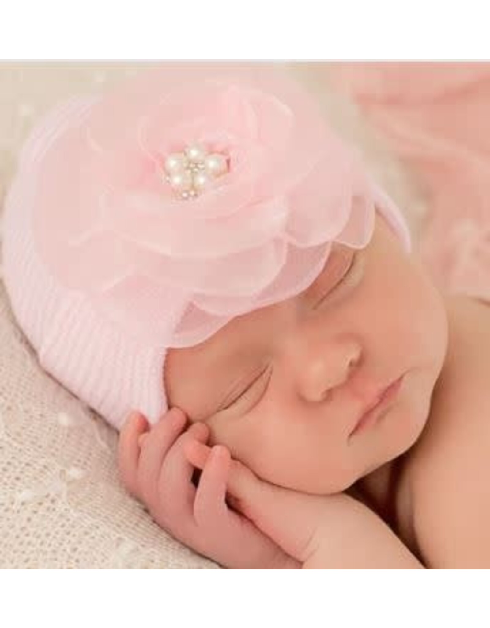 ilybean Nursery Beanie - Pink Joyce Flower