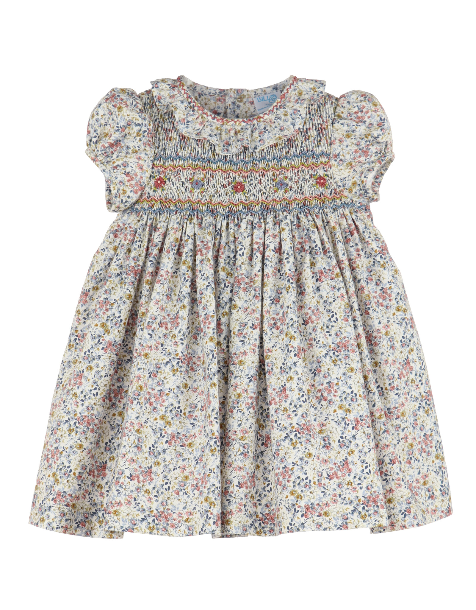 Casero Harvest Blue Full Smock Dress