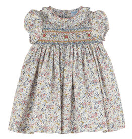 Casero Harvest Blue Full Smock Dress