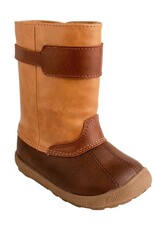 Baby Deer Easton Luggage Tan Duck Boots with Cognac Trim