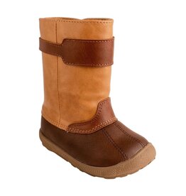Baby Deer Easton Luggage Tan Duck Boots with Cognac Trim