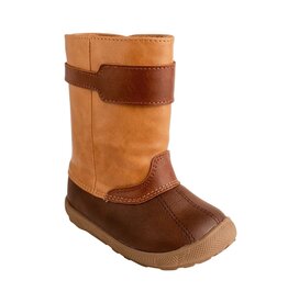 Baby Deer Easton Luggage Tan Duck Boots with Cognac Trim