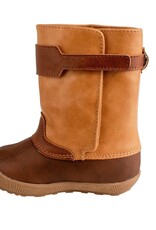 Baby Deer Easton Luggage Tan Duck Boots with Cognac Trim