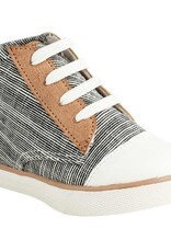 Baby Deer AARON  Toddler Black Distressed Woven Farbric Hi-Top