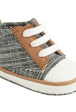 Baby Deer AARON Infant Black Distressed Woven Farbric Hi-Top