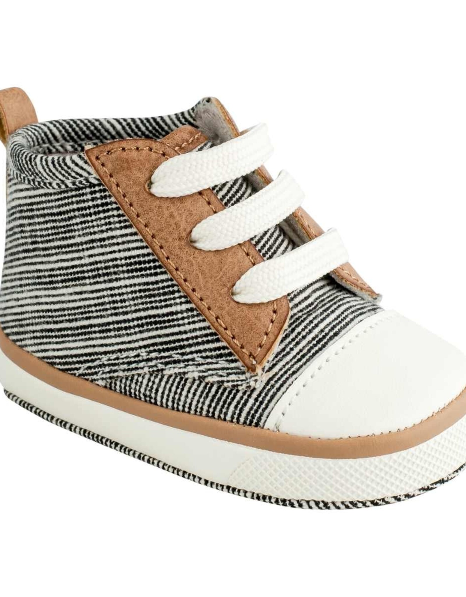 Baby Deer AARON Infant Black Distressed Woven Farbric Hi-Top