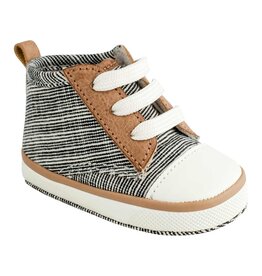 Baby Deer AARON Infant Black Distressed Woven Farbric Hi-Top