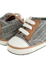 Baby Deer AARON Infant Black Distressed Woven Farbric Hi-Top