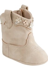 Baby Deer MIA Infant Taupe Western Boot w/Multi-Flowers