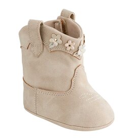Baby Deer MIA Infant Taupe Western Boot w/Multi-Flowers