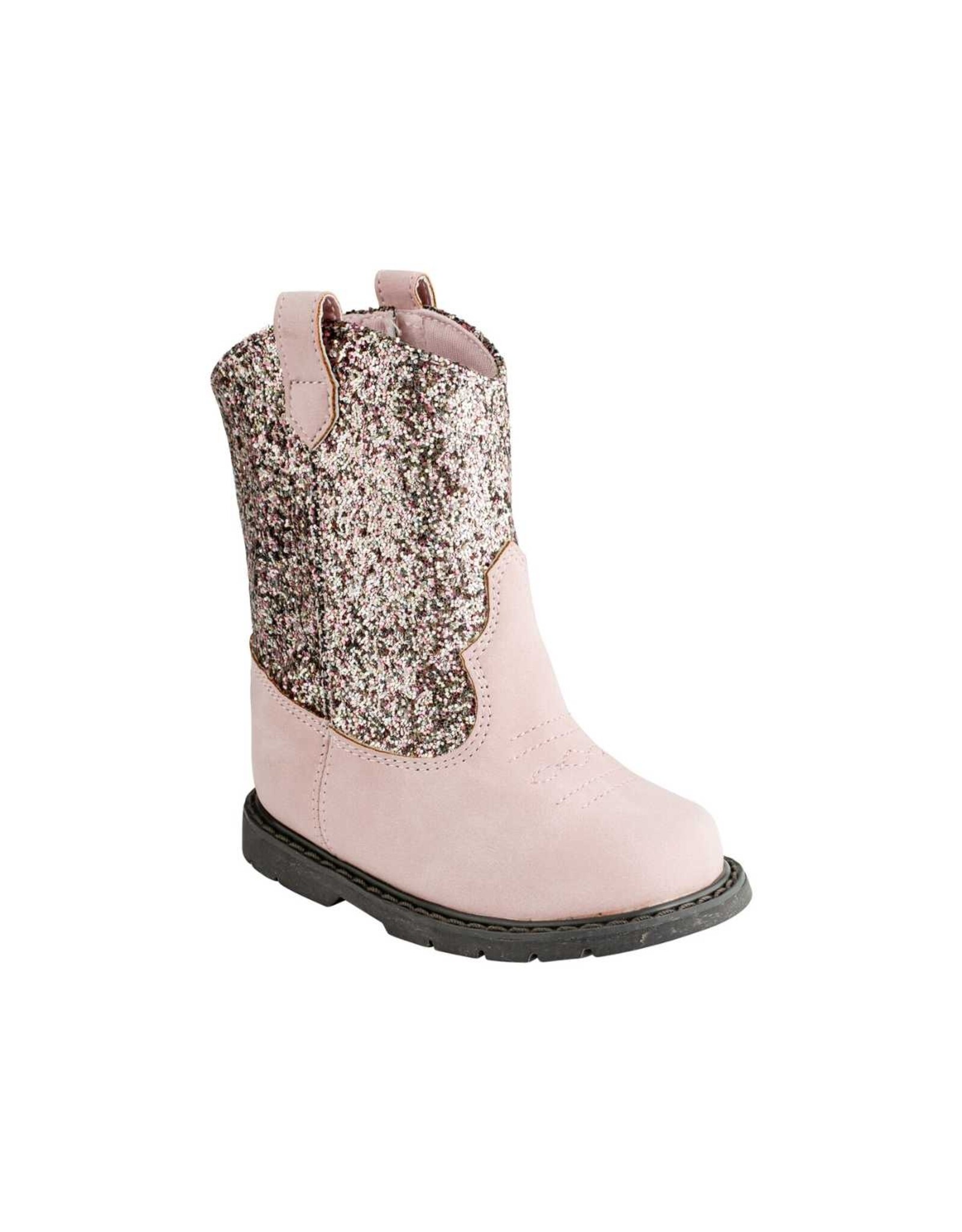 Baby Deer MISSY Toddler Pink and Multi Glitter Western Boot