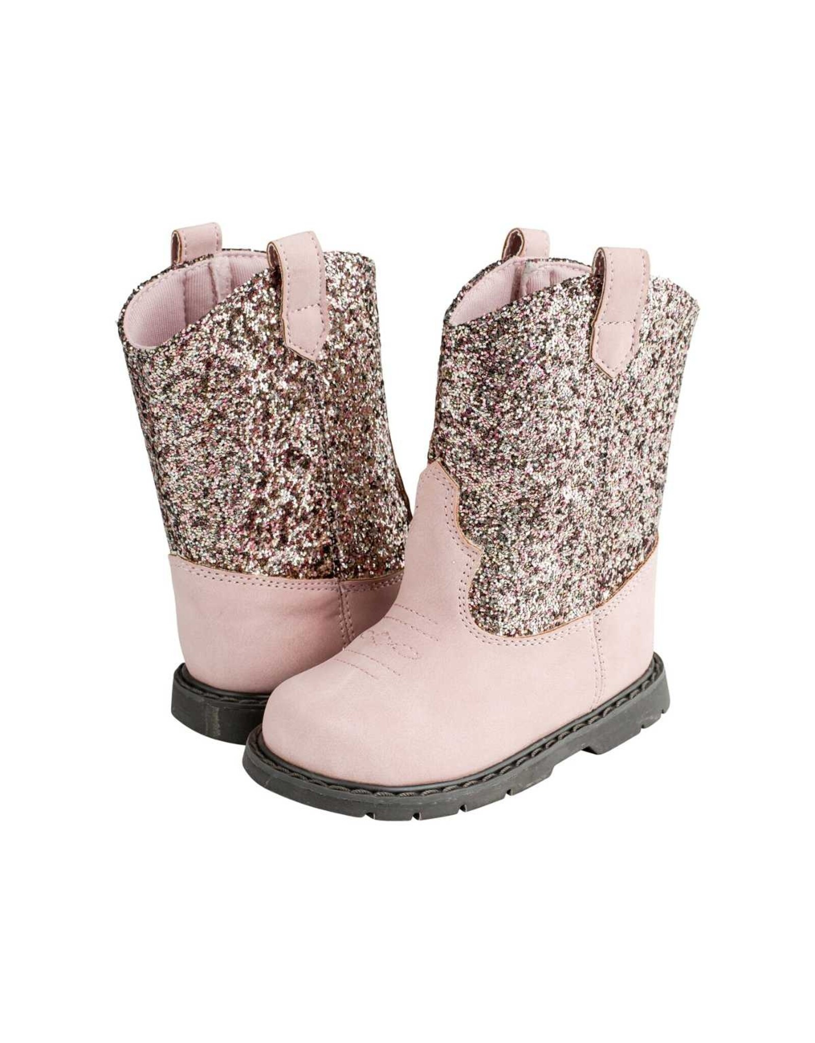 Baby Deer MISSY Toddler Pink and Multi Glitter Western Boot