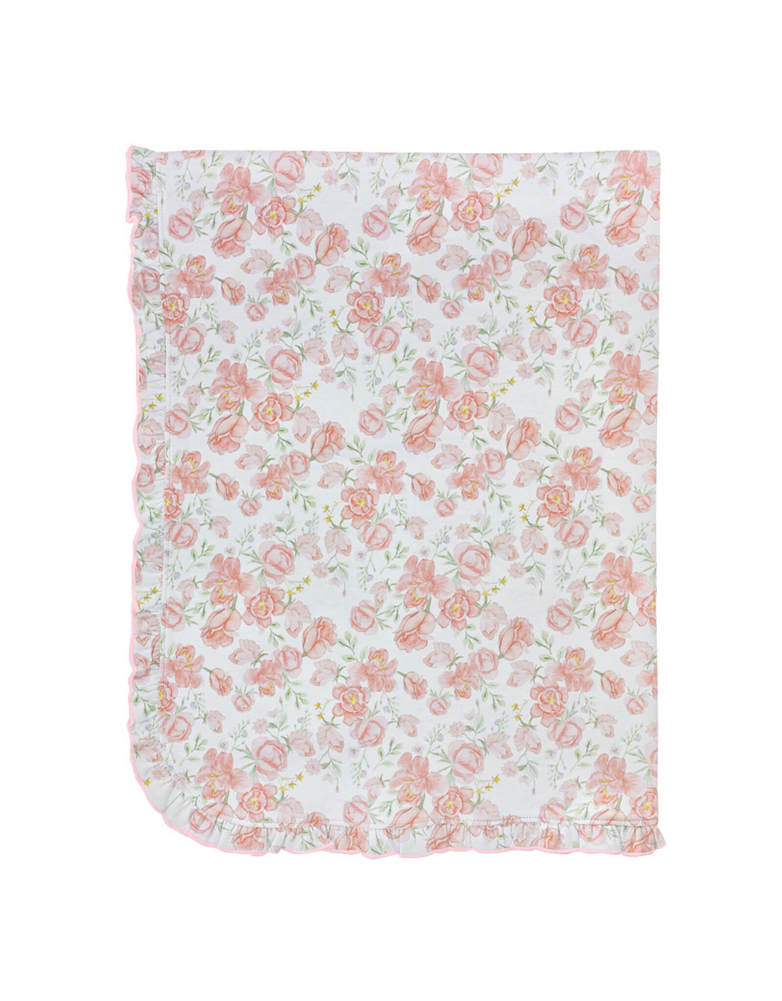Baby Club Chic Pastel Floral Blanket with Ruffle