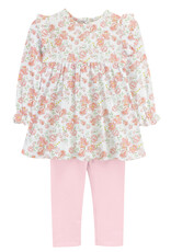 Baby Club Chic Pastel Floral Blouse & Leggings Set