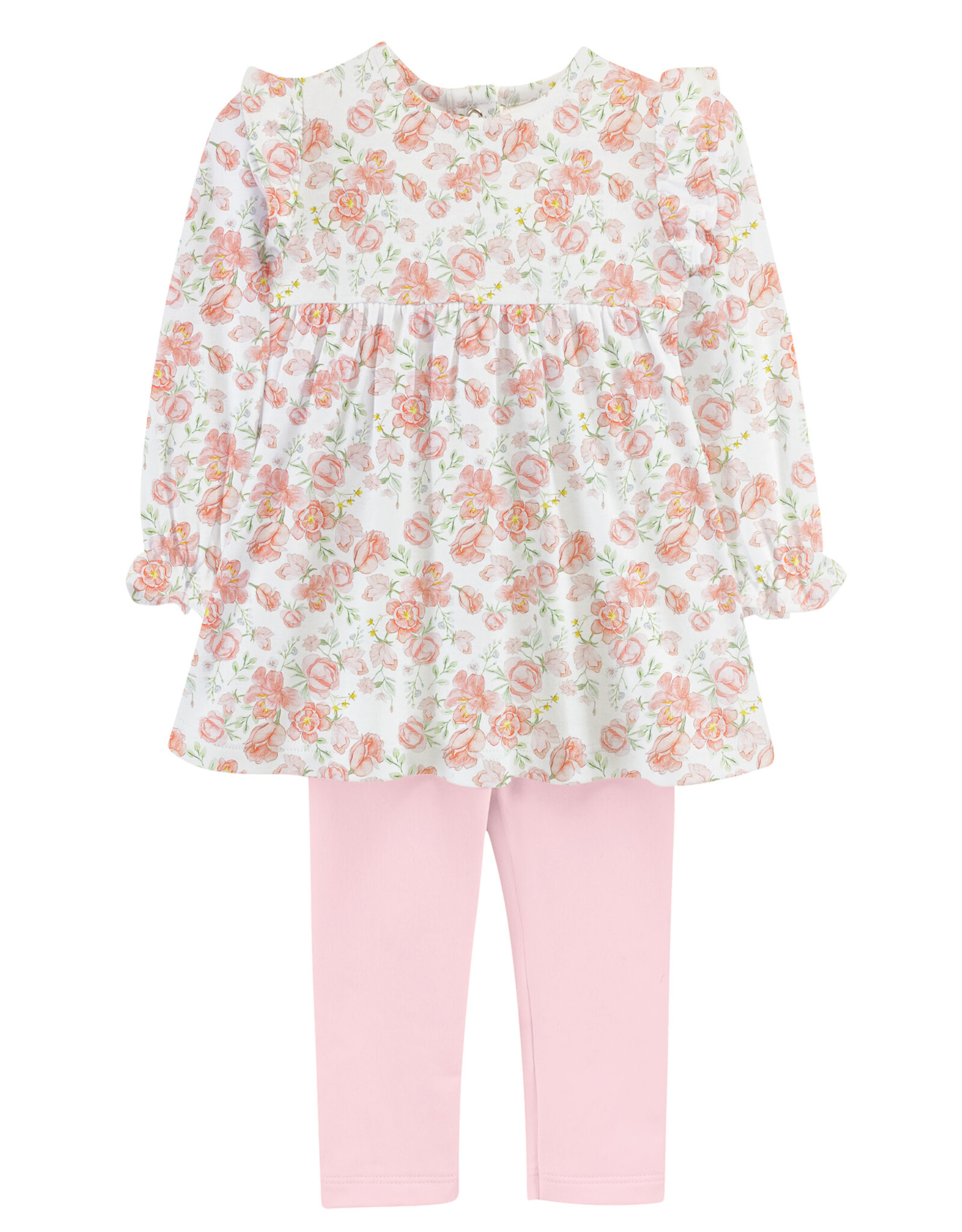 Baby Club Chic Pastel Floral Blouse & Leggings Set