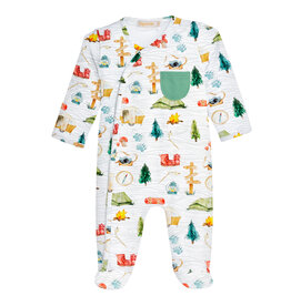 Baby Club Chic Camping Crossed Footie