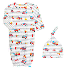 Baby Club Chic Firefighters Gown and Hat Set