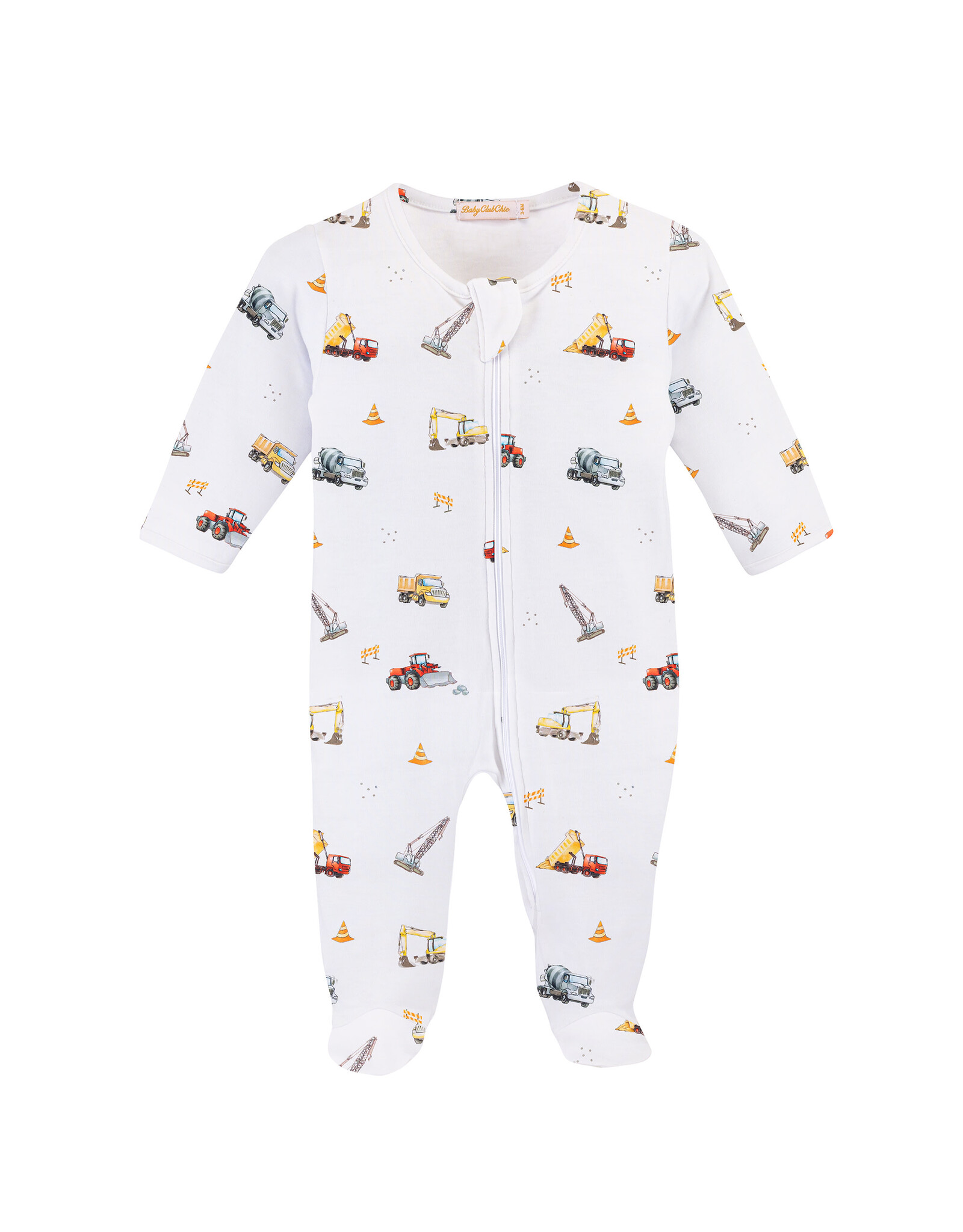 Baby Club Chic Trucks Zipped Footie