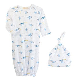 Baby Club Chic Sky Adventure Gown and Hat Set