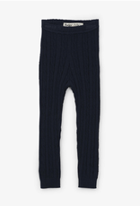 Navy Cable Knit Baby Footless Tights