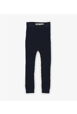 Navy Cable Knit Baby Footless Tights