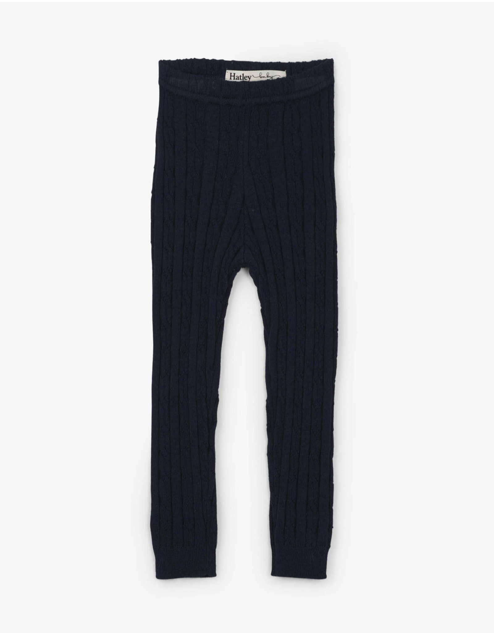 Navy Cable Knit Baby Footless Tights
