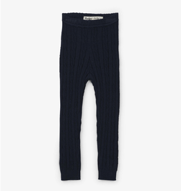 Navy Cable Knit Baby Footless Tights