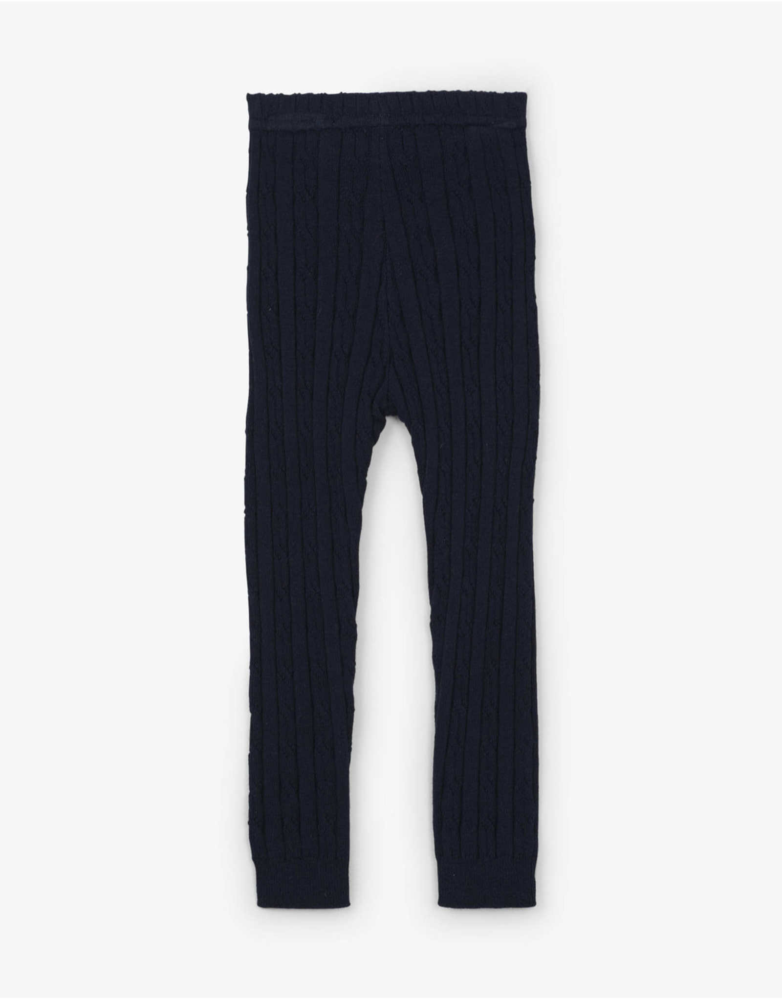 Navy Cable Knit Baby Footless Tights