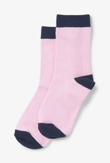 Hatley Pink and Navy Kid Crew Socks