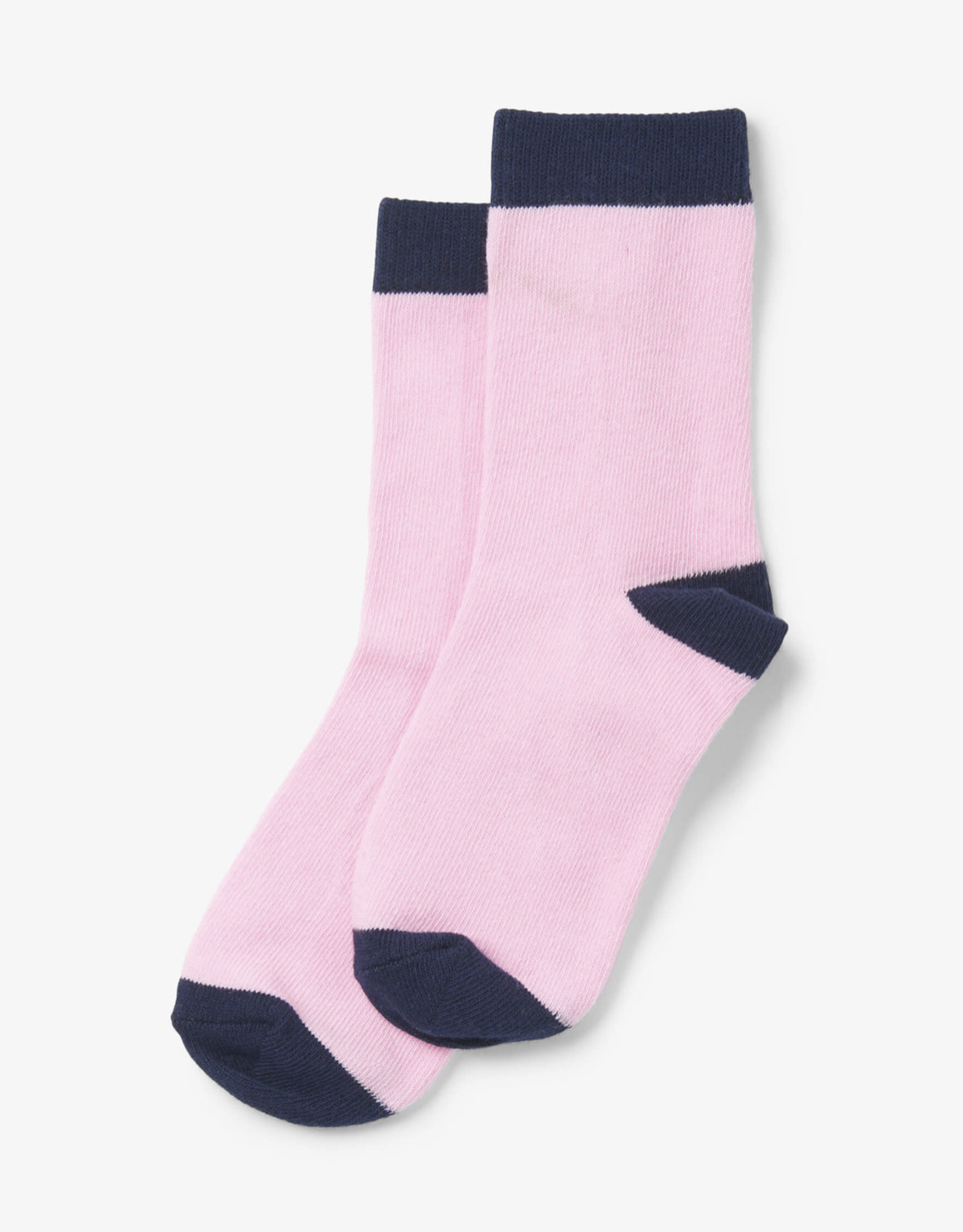 Hatley Pink and Navy Kid Crew Socks