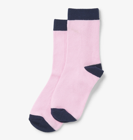 Hatley Pink and Navy Kid Crew Socks