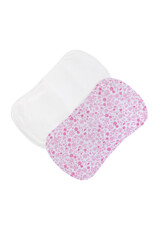 Baby Club Chic Tiny Flowers Pink Burp Cloth Set