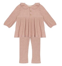 Mabel & Honey Graceful Blooms Rib Knit 2 Pc Set