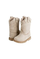 Baby Deer MIA Toddler Taupe Western Boot w/Multi-Flowers