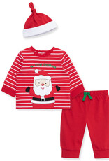 Little Me Santa Jogger & Hat Set
