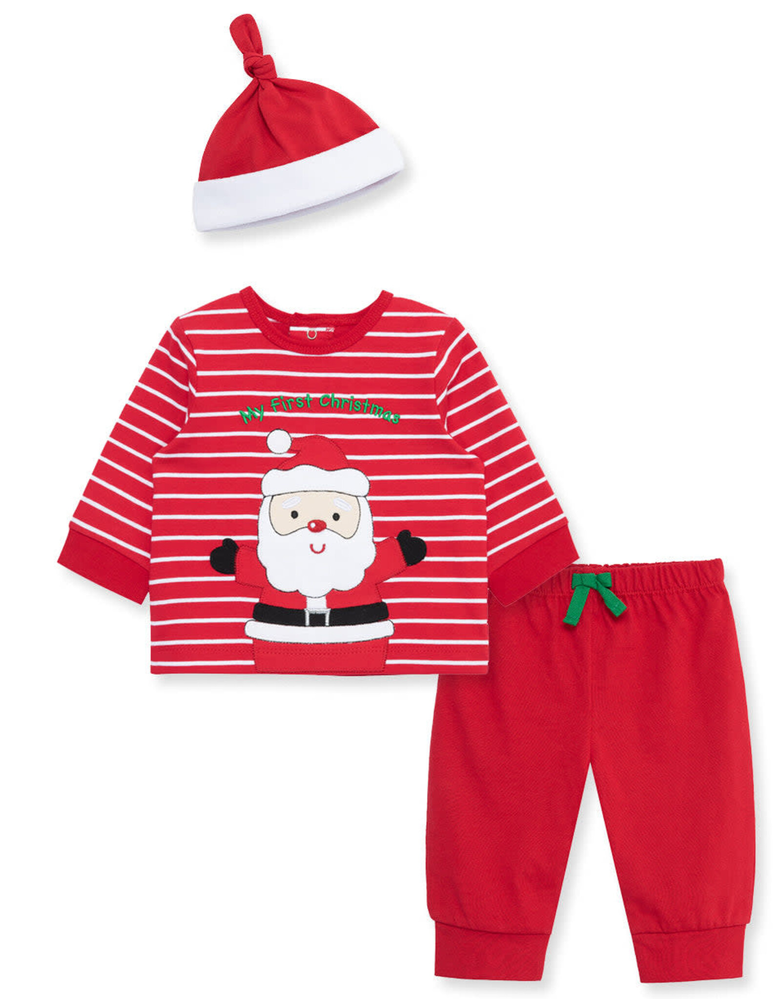 Little Me Santa Jogger & Hat Set