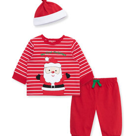 Little Me Santa Jogger & Hat Set