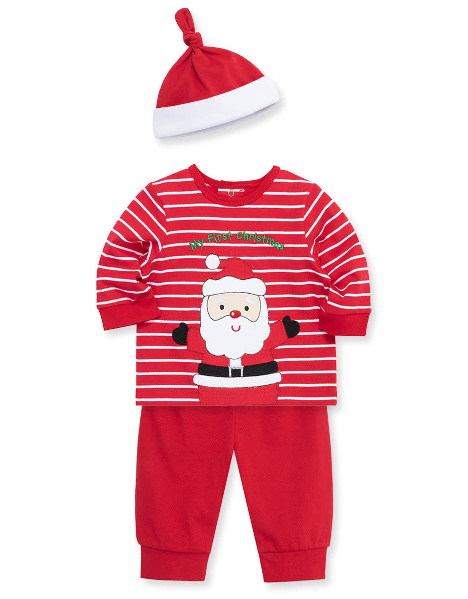 Little Me Santa Jogger & Hat Set
