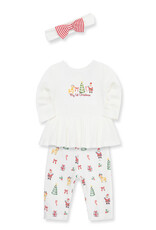 Little Me Christmas Bodysuit & Pant Set