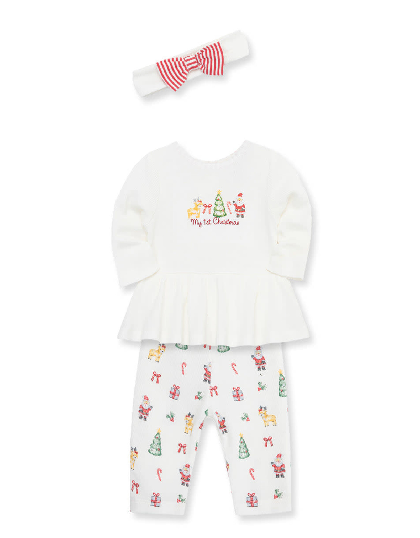Little Me Christmas Bodysuit & Pant Set