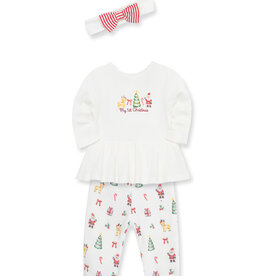 Little Me Christmas Bodysuit & Pant Set