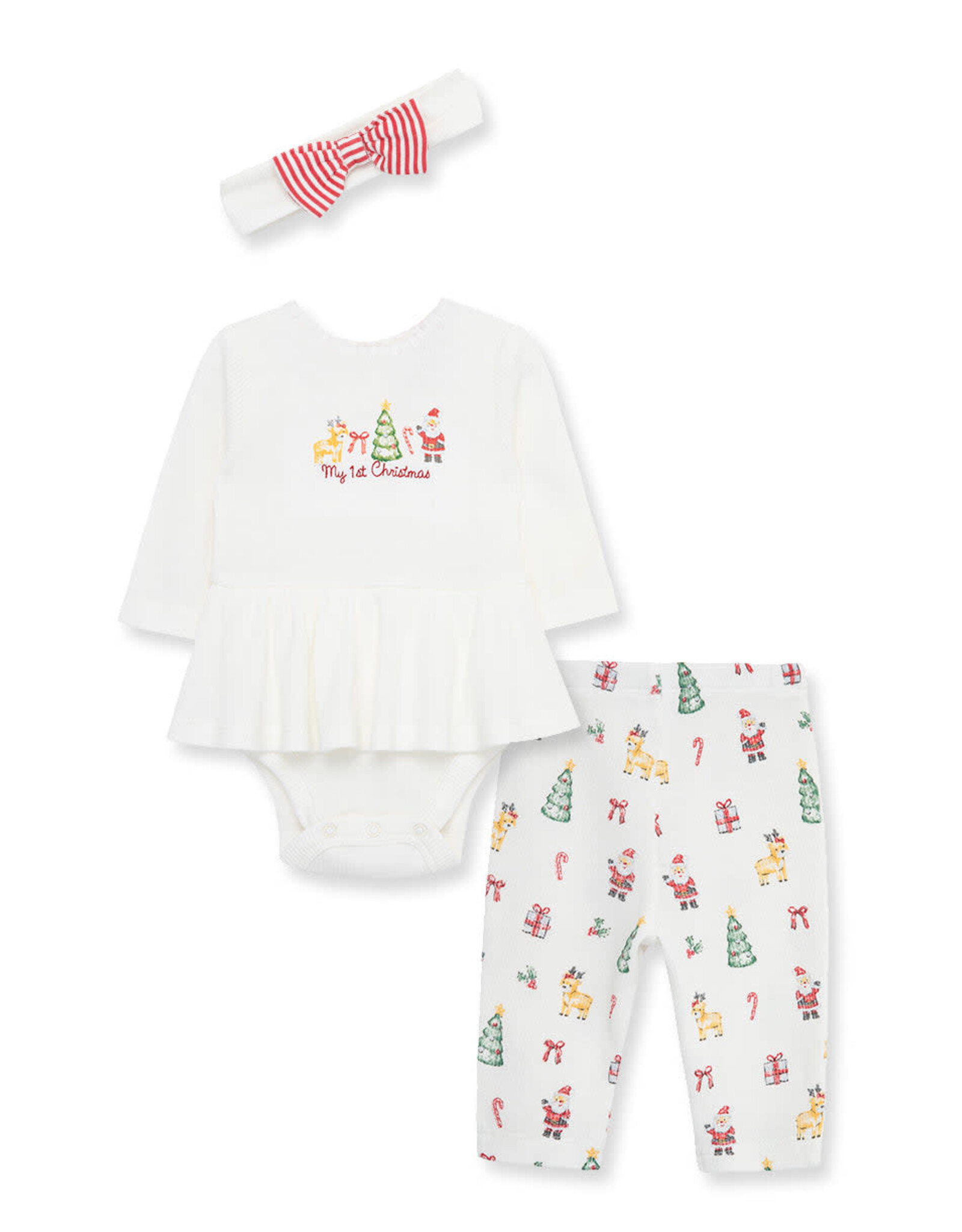 Little Me Christmas Bodysuit & Pant Set