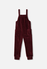Deux Par Deux Renaissance Rose Ribbed Velvet Overalls with Pockets