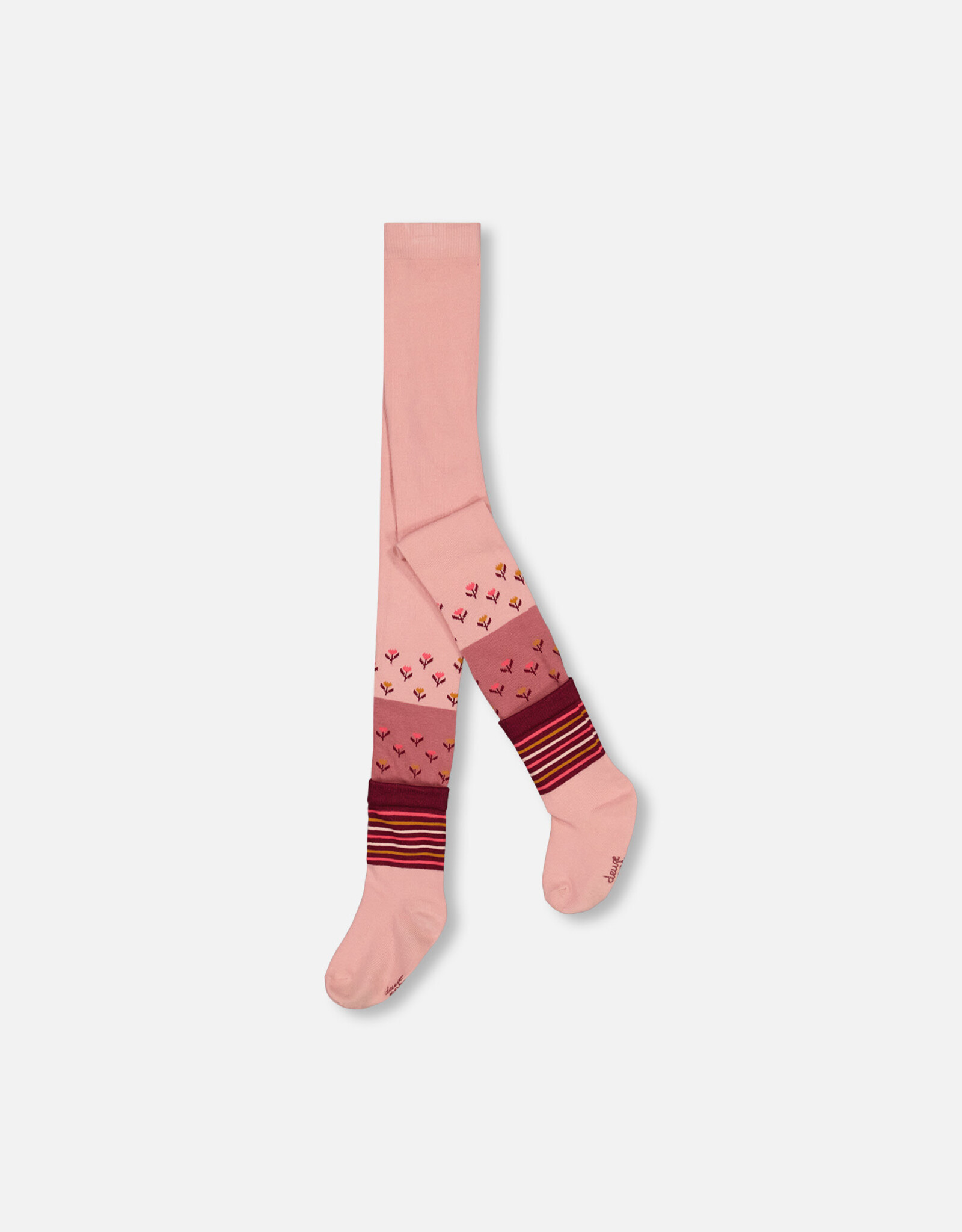 Deux Par Deux Silver Pink Hedgehog Tights