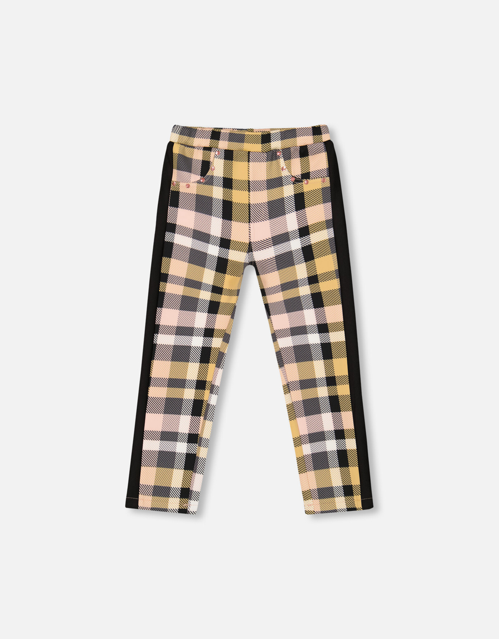 Deux Par Deux Pink Plaid Milano Treggings